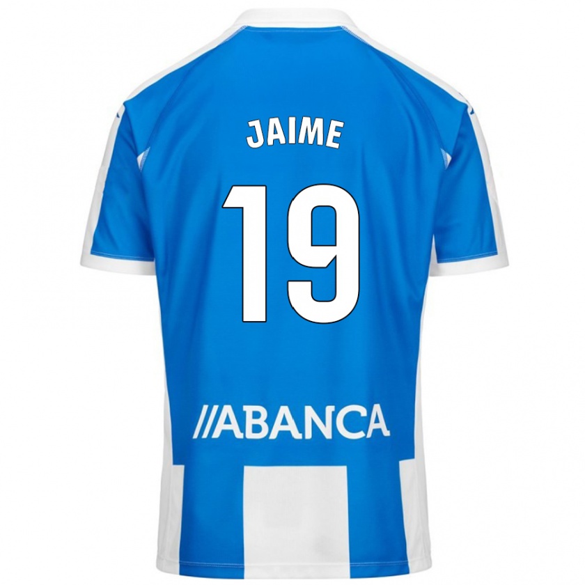 Kandiny Homme Maillot Jaime Sánchez #19 Bleu Blanc Tenues Domicile 2024/25 T-Shirt