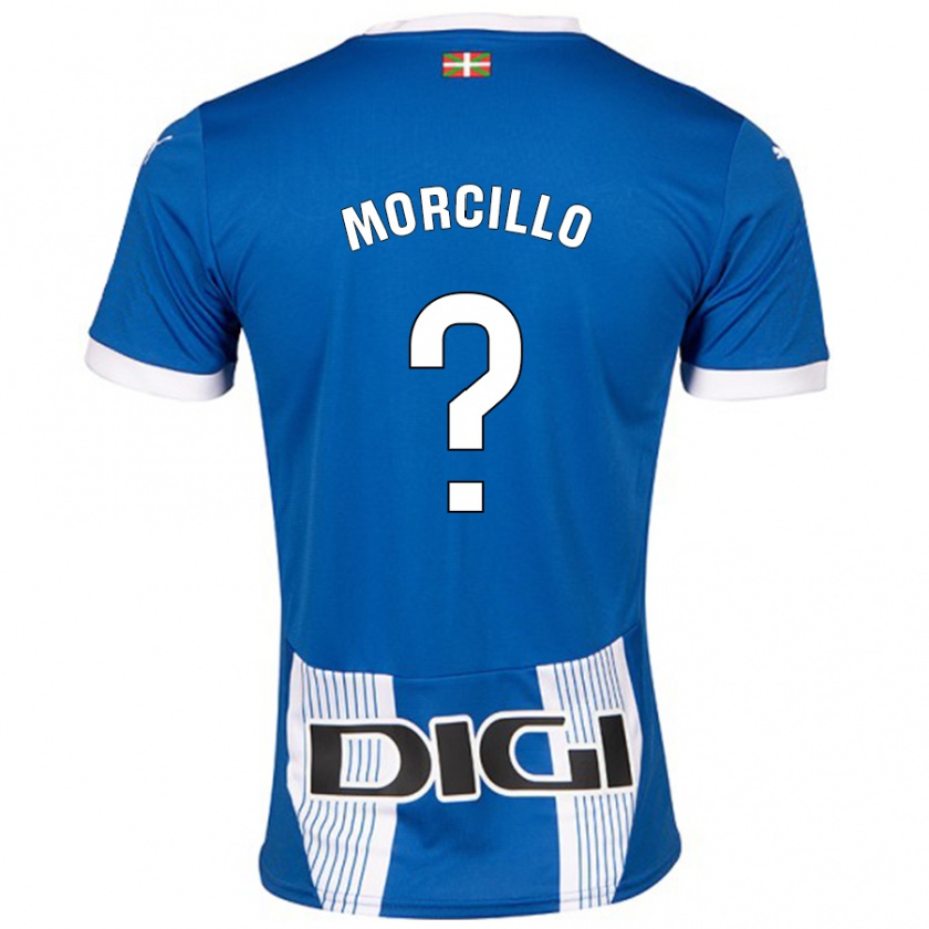 Kandiny Homme Maillot Diego Morcillo #0 Bleu Tenues Domicile 2024/25 T-Shirt