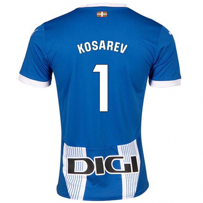 Kandiny Homme Maillot Oleksandr Kosarev #1 Bleu Tenues Domicile 2024/25 T-Shirt