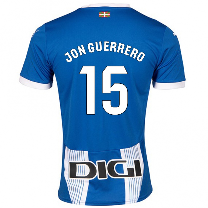 Kandiny Homme Maillot Julen Jon Guerrero #15 Bleu Tenues Domicile 2024/25 T-Shirt