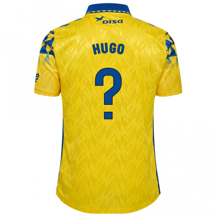 Kandiny Homme Maillot Hugo Hernández #0 Jaune Bleu Tenues Domicile 2024/25 T-Shirt