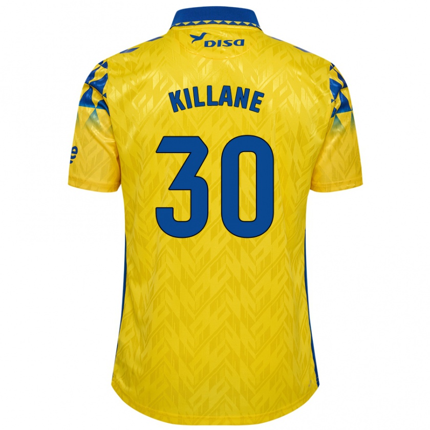 Kandiny Homme Maillot Álvaro Killane #30 Jaune Bleu Tenues Domicile 2024/25 T-Shirt