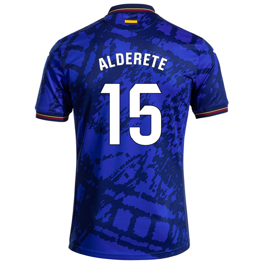 Kandiny Homme Maillot Omar Alderete #15 Bleu Foncé Tenues Domicile 2024/25 T-Shirt