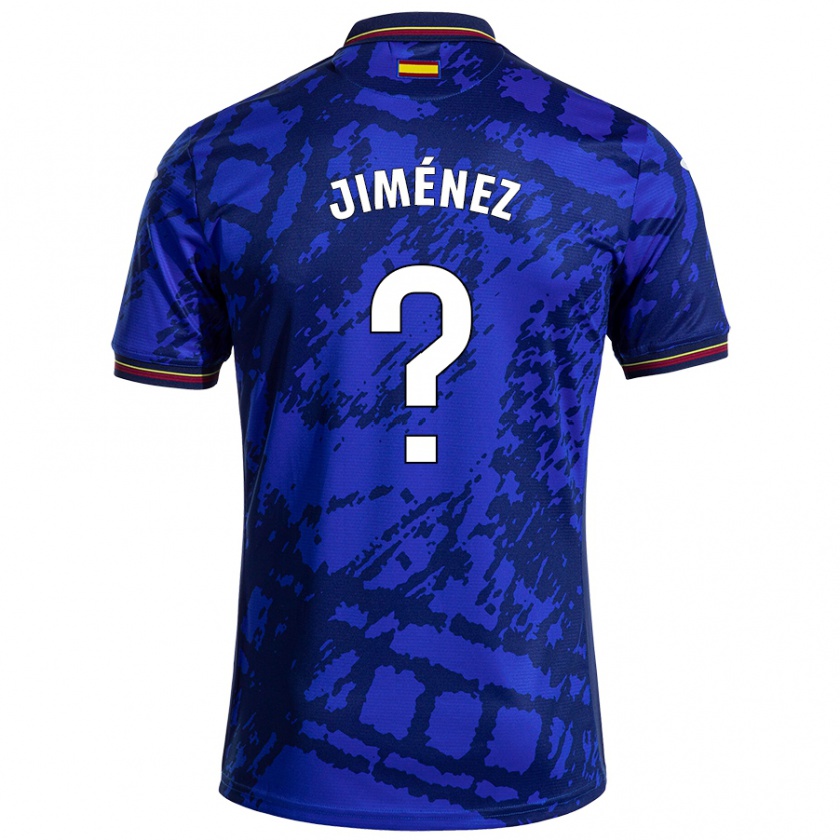 Kandiny Homme Maillot Javier Jiménez #0 Bleu Foncé Tenues Domicile 2024/25 T-Shirt