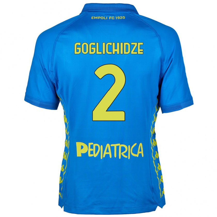 Kandiny Homme Maillot Saba Goglichidze #2 Bleu Tenues Domicile 2024/25 T-Shirt