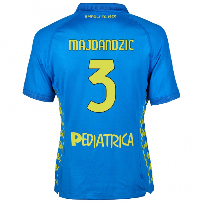 Kandiny Homme Maillot Patrik Majdandzic #3 Bleu Tenues Domicile 2024/25 T-Shirt