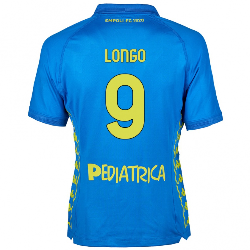 Kandiny Homme Maillot Mattia Longo #9 Bleu Tenues Domicile 2024/25 T-Shirt