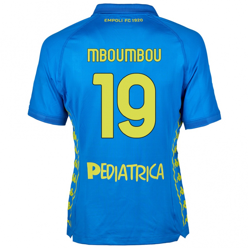 Kandiny Homme Maillot Arnaud Mboumbou #19 Bleu Tenues Domicile 2024/25 T-Shirt