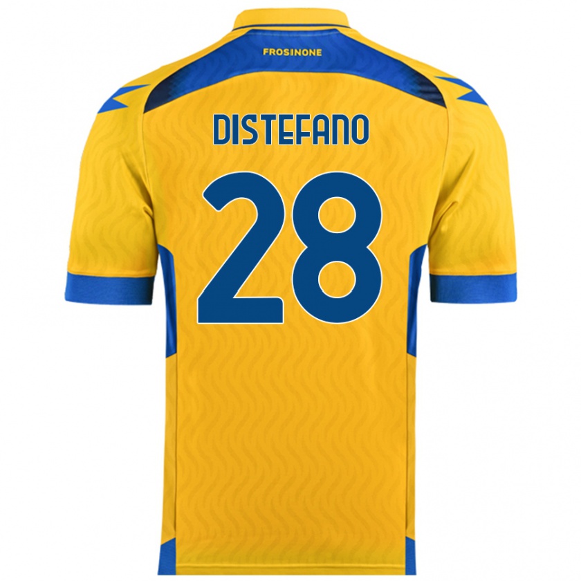 Kandiny Homme Maillot Filippo Distefano #28 Jaune Tenues Domicile 2024/25 T-Shirt