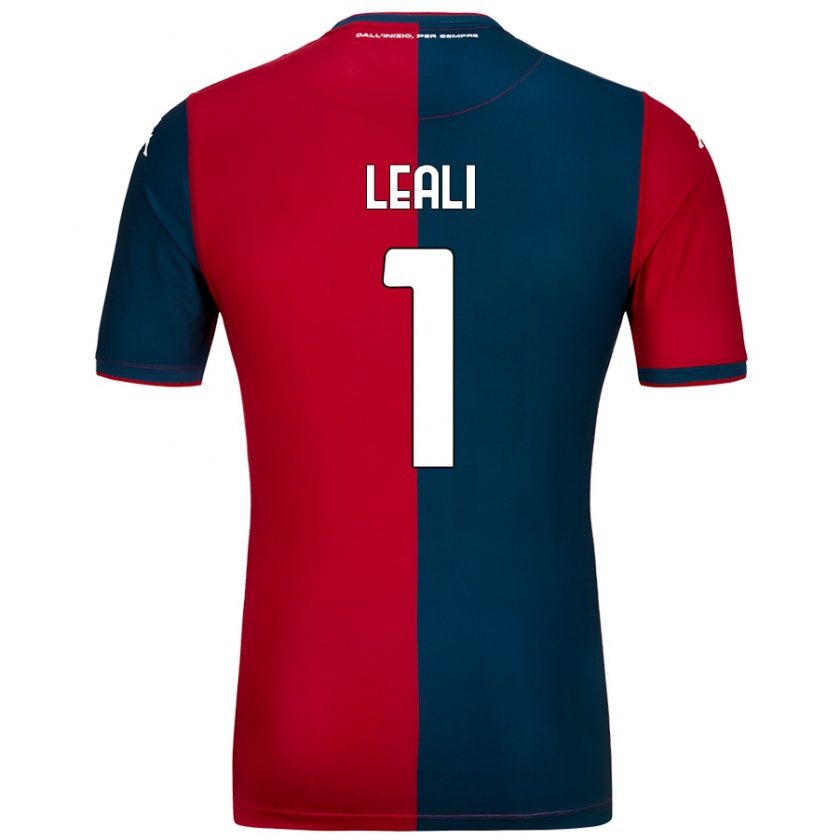 Kandiny Homme Maillot Nicola Leali #1 Rouge Bleu Foncé Tenues Domicile 2024/25 T-Shirt