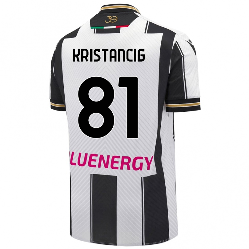 Kandiny Homme Maillot Luca Kristancig #81 Blanc Noir Tenues Domicile 2024/25 T-Shirt