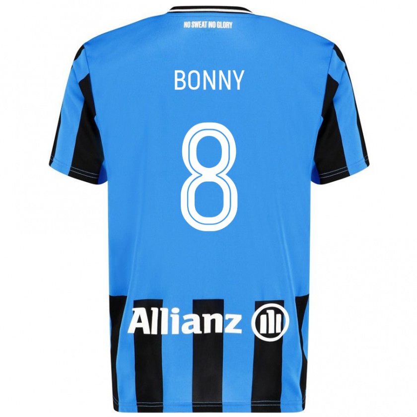 Kandiny Homme Maillot Chionne Bonny #8 Bleu Ciel Noir Tenues Domicile 2024/25 T-Shirt