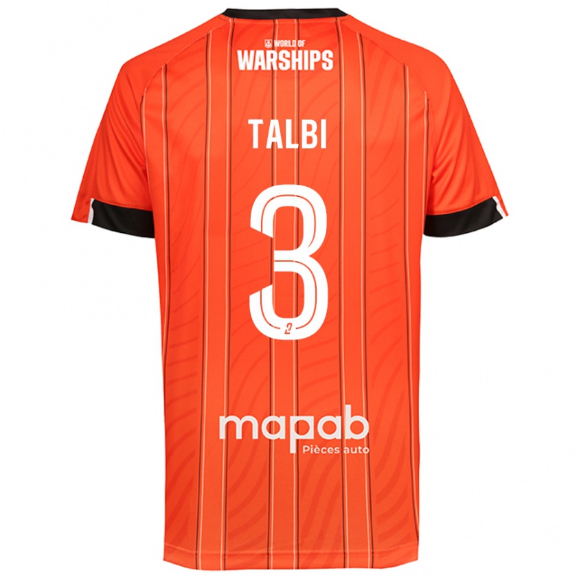 Kandiny Homme Maillot Montassar Talbi #3 Orange Tenues Domicile 2024/25 T-Shirt