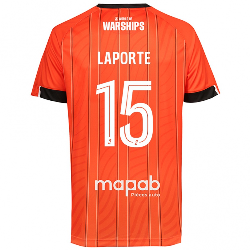 Kandiny Homme Maillot Julien Laporte #15 Orange Tenues Domicile 2024/25 T-Shirt