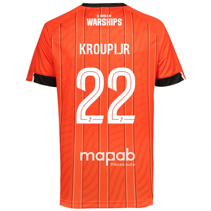 Kandiny Homme Maillot Eli Junior Kroupi #22 Orange Tenues Domicile 2024/25 T-Shirt