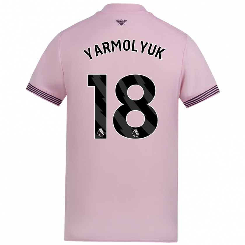 Kandiny Homme Maillot Yegor Yarmolyuk #18 Rose Tenues Extérieur 2024/25 T-Shirt