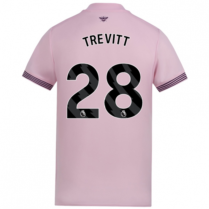 Kandiny Homme Maillot Ryan Trevitt #28 Rose Tenues Extérieur 2024/25 T-Shirt