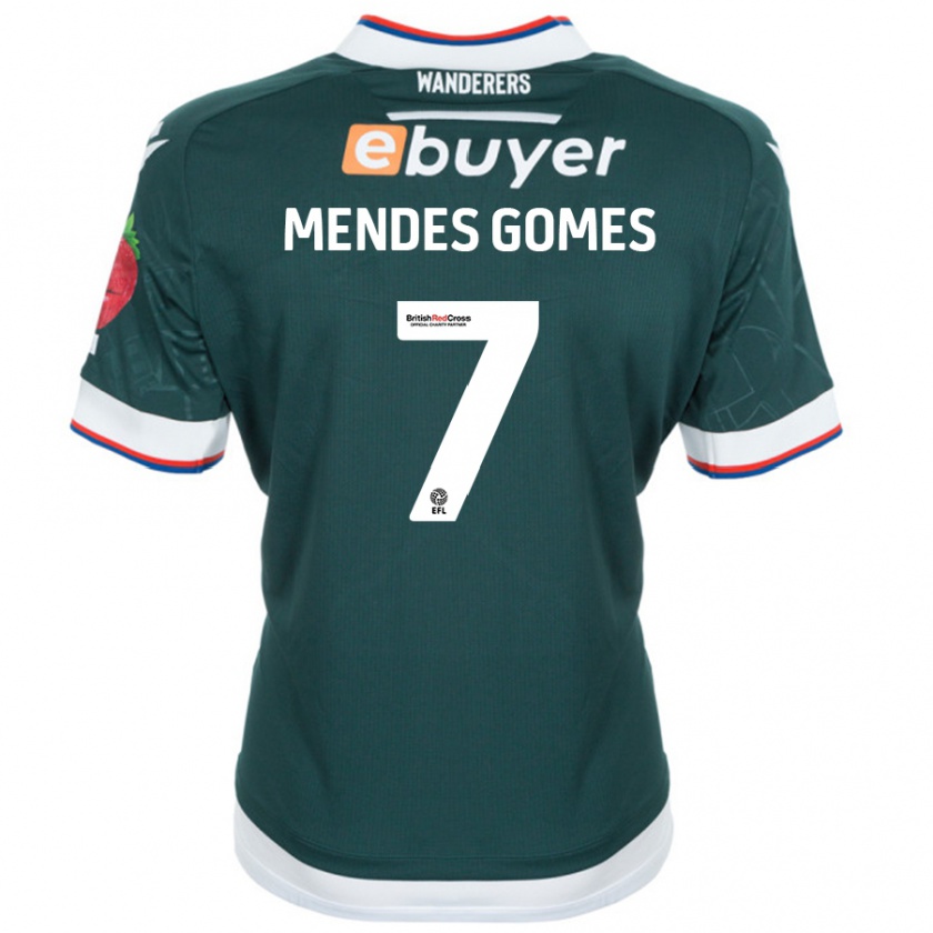 Kandiny Homme Maillot Carlos Mendes #7 Vert Foncé Tenues Extérieur 2024/25 T-Shirt