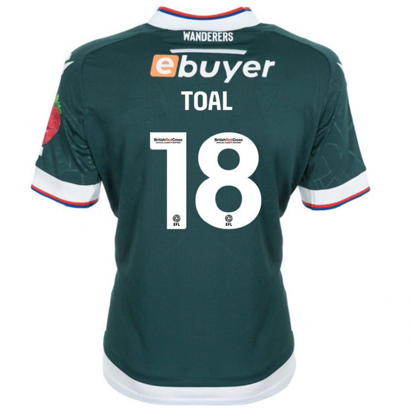 Kandiny Homme Maillot Eoin Toal #18 Vert Foncé Tenues Extérieur 2024/25 T-Shirt