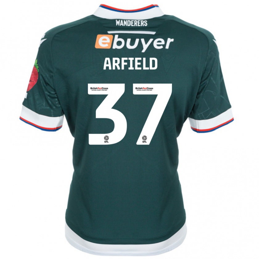 Kandiny Homme Maillot Scott Arfield #37 Vert Foncé Tenues Extérieur 2024/25 T-Shirt