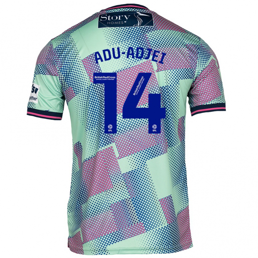 Kandiny Homme Maillot Daniel Adu-Adjei #14 Vert Tenues Extérieur 2024/25 T-Shirt