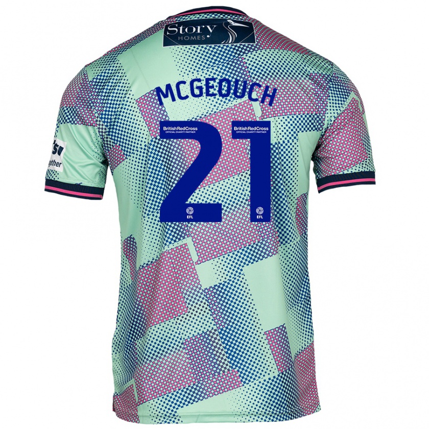 Kandiny Homme Maillot Dylan Mcgeouch #21 Vert Tenues Extérieur 2024/25 T-Shirt