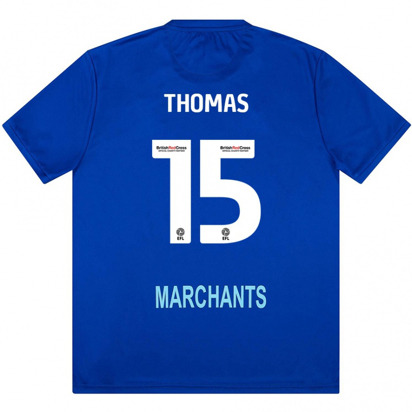 Kandiny Homme Maillot Jordan Thomas #15 Vert Tenues Extérieur 2024/25 T-Shirt