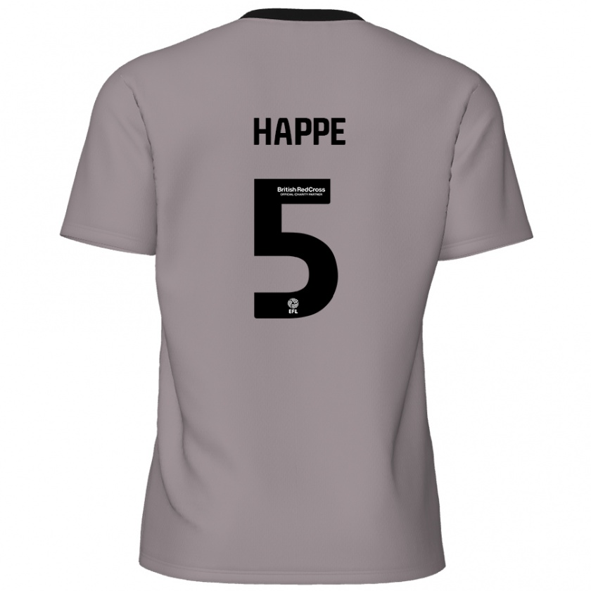 Kandiny Homme Maillot Dan Happe #5 Gris Tenues Extérieur 2024/25 T-Shirt