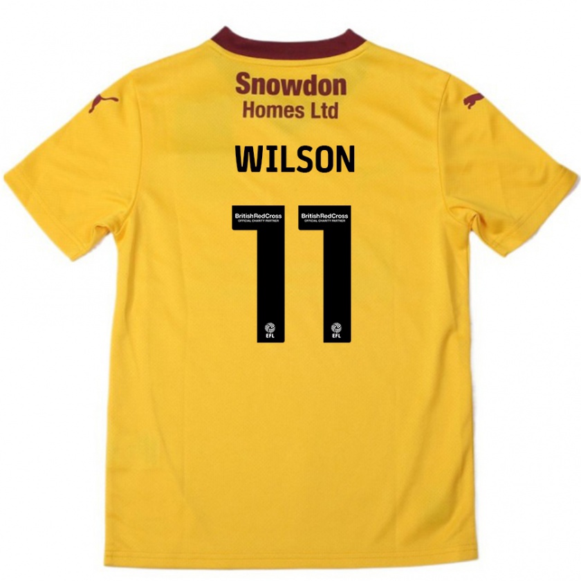 Kandiny Homme Maillot James Wilson #11 Orange Bordeaux Tenues Extérieur 2024/25 T-Shirt