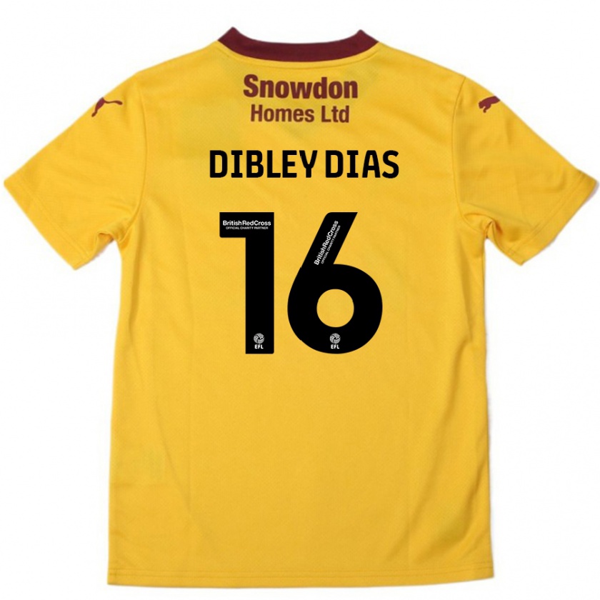 Kandiny Homme Maillot Matt Dibley-Dias #16 Orange Bordeaux Tenues Extérieur 2024/25 T-Shirt