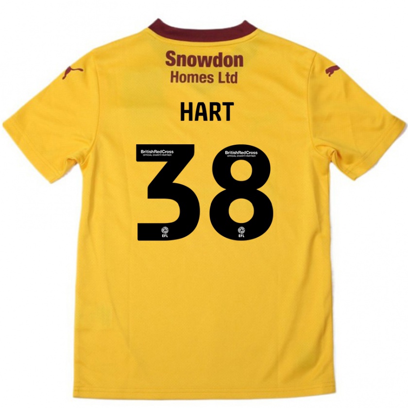 Kandiny Homme Maillot Jamari Hart #38 Orange Bordeaux Tenues Extérieur 2024/25 T-Shirt