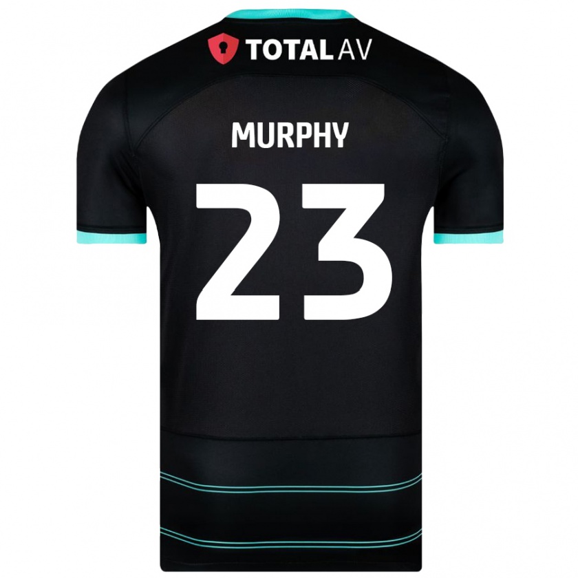 Kandiny Homme Maillot Josh Murphy #23 Noir Tenues Extérieur 2024/25 T-Shirt