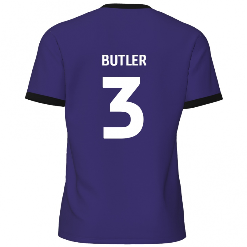 Kandiny Homme Maillot Dan Butler #3 Violet Tenues Extérieur 2024/25 T-Shirt