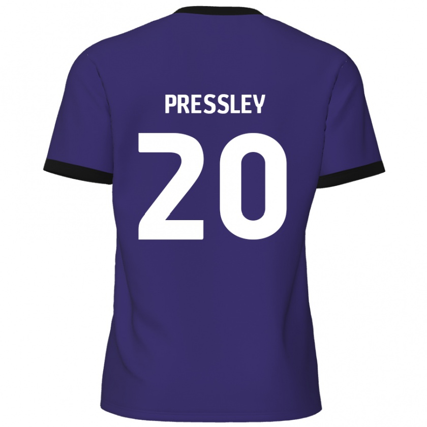 Kandiny Homme Maillot Aaron Pressley #20 Violet Tenues Extérieur 2024/25 T-Shirt