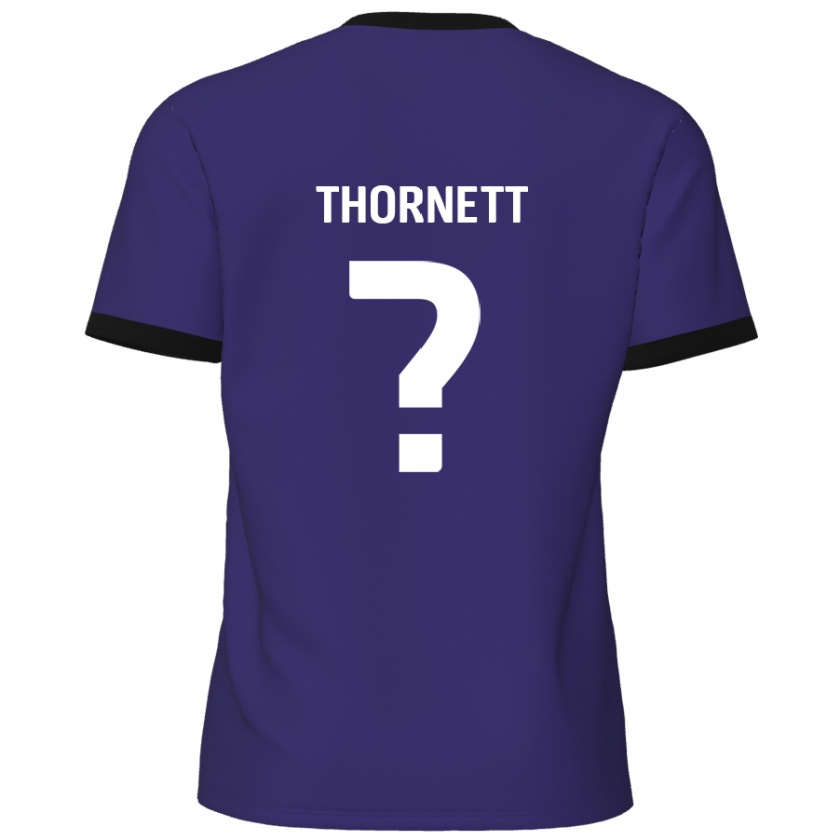 Kandiny Homme Maillot Alfie Thornett #0 Violet Tenues Extérieur 2024/25 T-Shirt