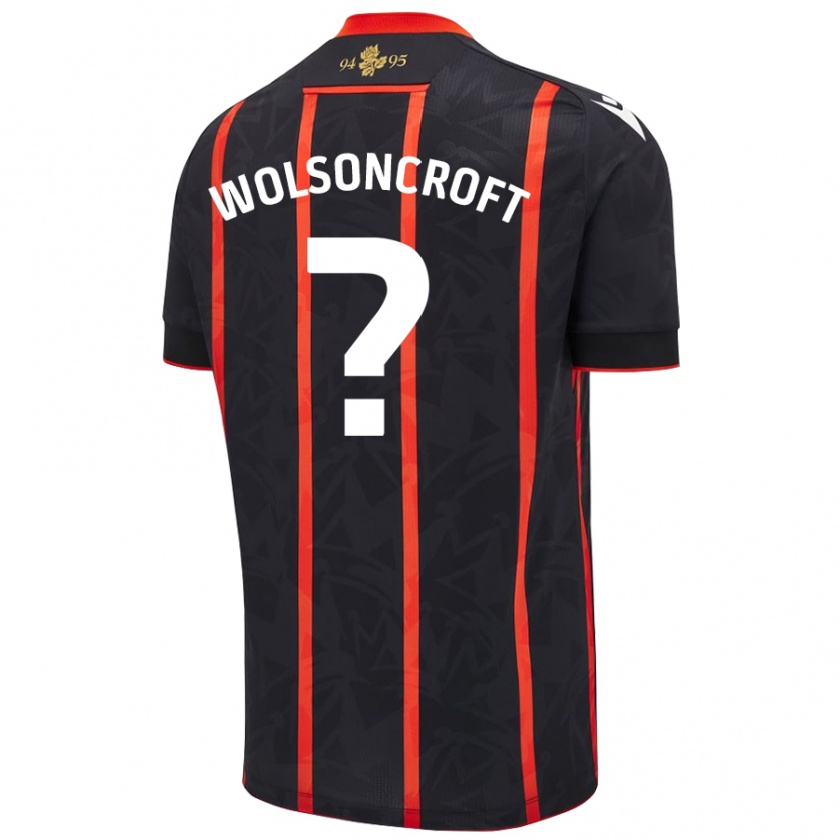 Kandiny Homme Maillot Blake Wolsoncroft #0 Noir Rouge Tenues Extérieur 2024/25 T-Shirt