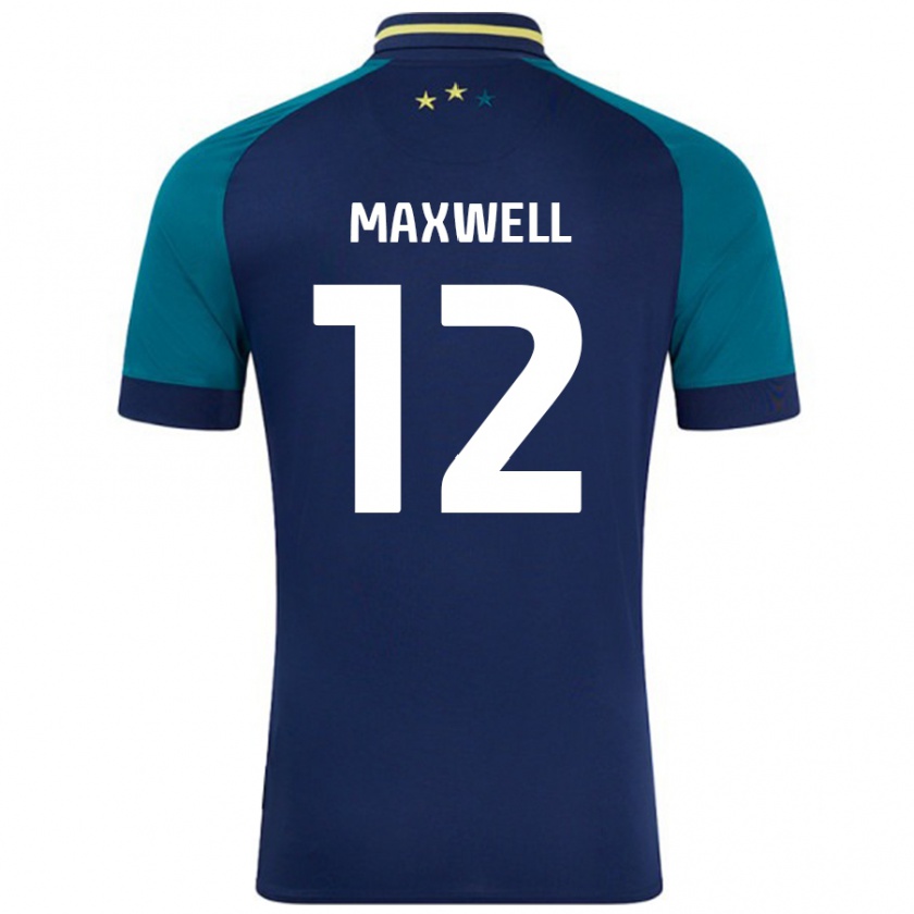 Kandiny Homme Maillot Chris Maxwell #12 Marine Vert Foncé Tenues Extérieur 2024/25 T-Shirt