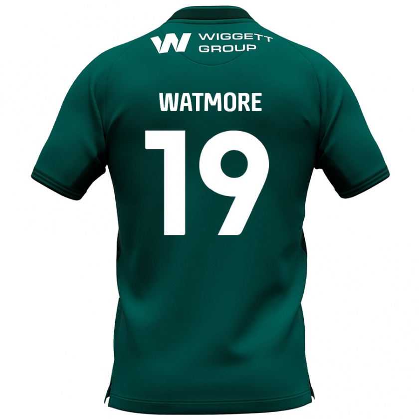 Kandiny Homme Maillot Duncan Watmore #19 Vert Tenues Extérieur 2024/25 T-Shirt