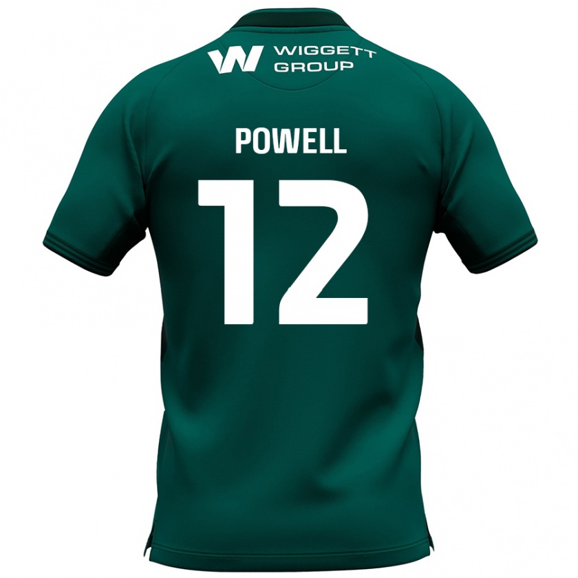 Kandiny Homme Maillot Beth Powell #12 Vert Tenues Extérieur 2024/25 T-Shirt