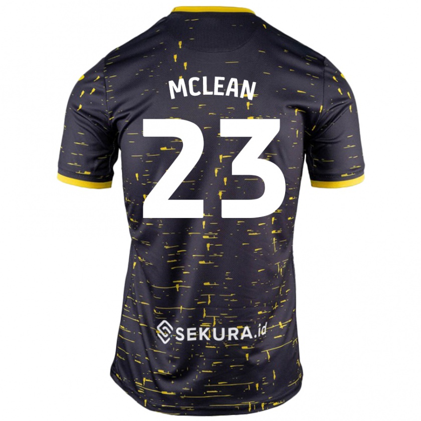 Kandiny Homme Maillot Kenny Mclean #23 Noir Jaune Tenues Extérieur 2024/25 T-Shirt