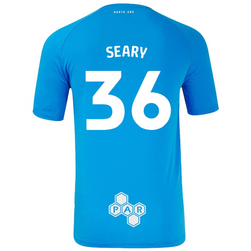 Kandiny Homme Maillot Josh Seary #36 Bleu Ciel Tenues Extérieur 2024/25 T-Shirt