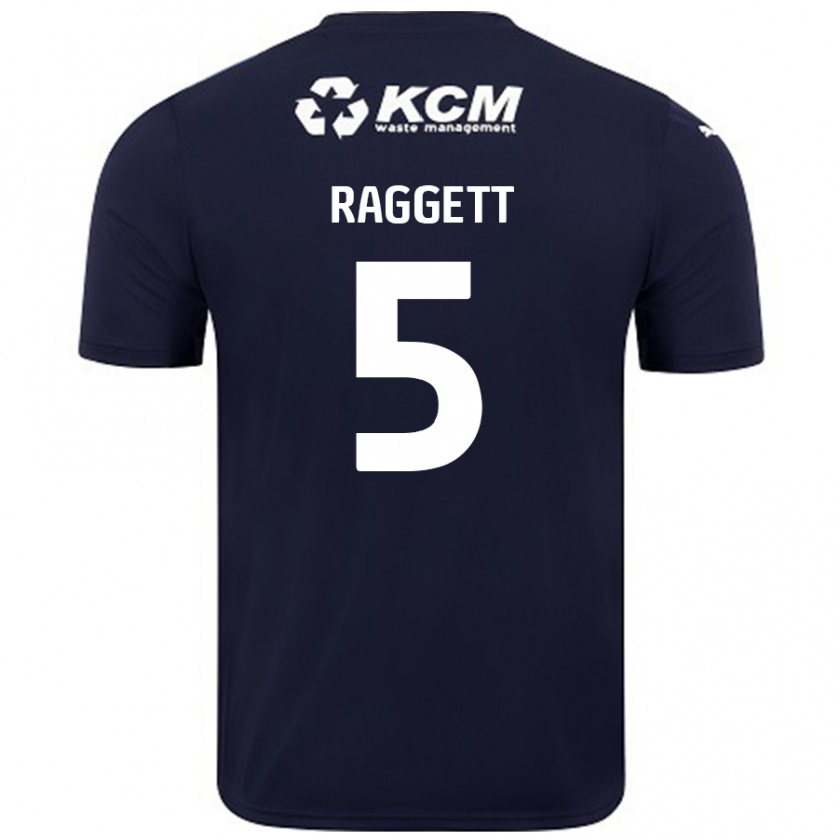 Kandiny Homme Maillot Sean Raggett #5 Bleu Marine Tenues Extérieur 2024/25 T-Shirt