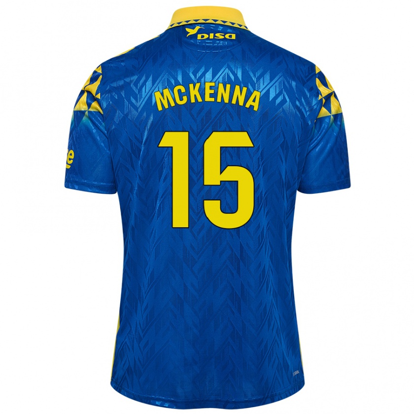 Kandiny Homme Maillot Scott Mckenna #15 Bleu Jaune Tenues Extérieur 2024/25 T-Shirt