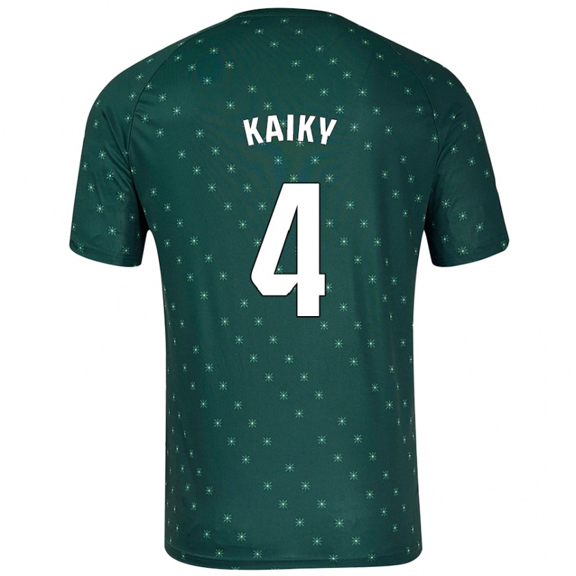 Kandiny Homme Maillot Kaiky #4 Vert Foncé Tenues Extérieur 2024/25 T-Shirt