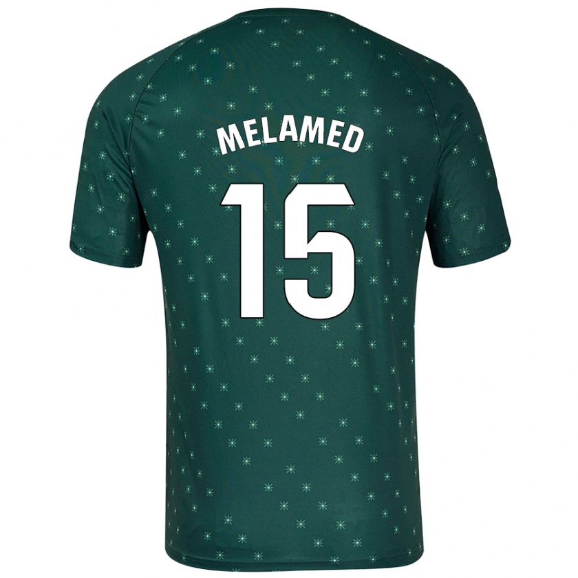 Kandiny Homme Maillot Nico Melamed #15 Vert Foncé Tenues Extérieur 2024/25 T-Shirt