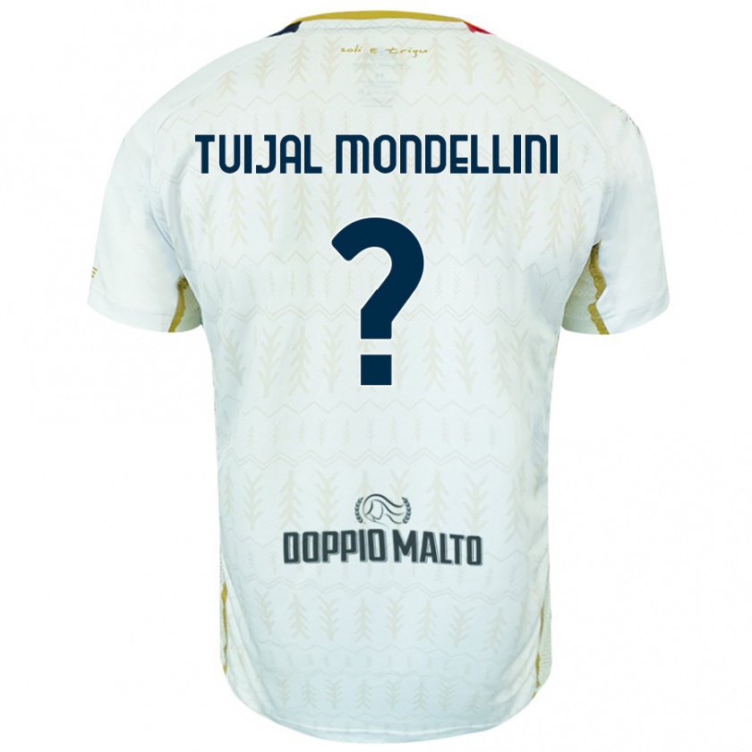 Kandiny Homme Maillot Luca Tuijal Mondellini #0 Blanc Tenues Extérieur 2024/25 T-Shirt