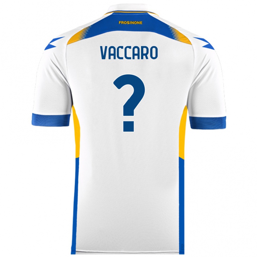 Kandiny Homme Maillot Cristian Vaccaro #0 Blanc Tenues Extérieur 2024/25 T-Shirt