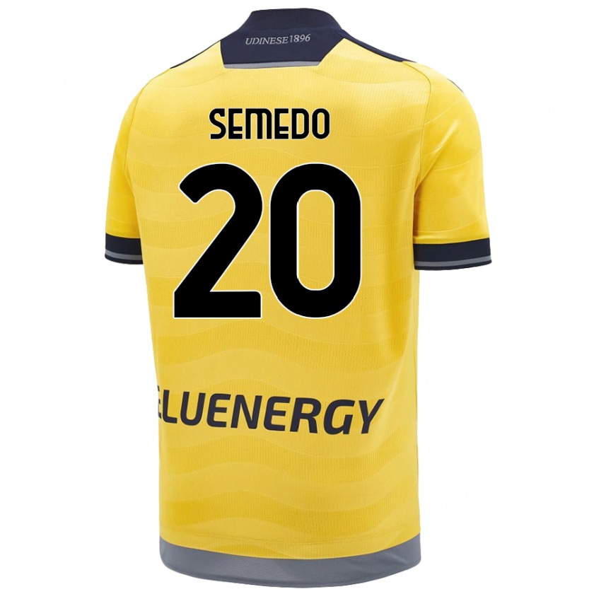 Kandiny Homme Maillot Vivaldo Semedo #20 Doré Tenues Extérieur 2024/25 T-Shirt