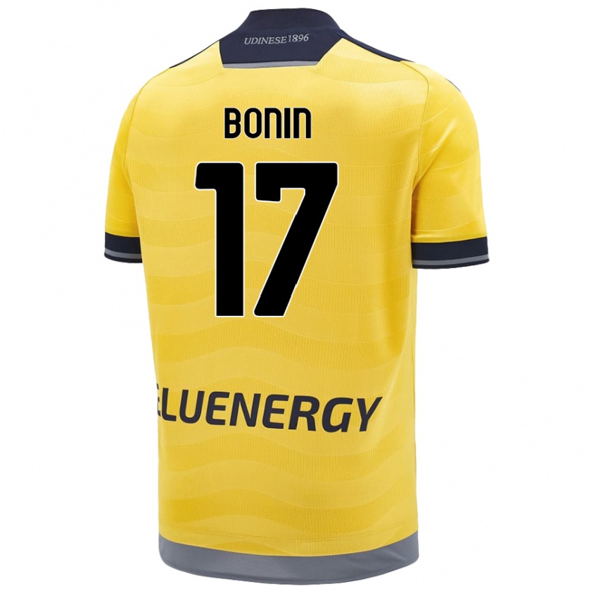 Kandiny Homme Maillot Luca Bonin #17 Doré Tenues Extérieur 2024/25 T-Shirt