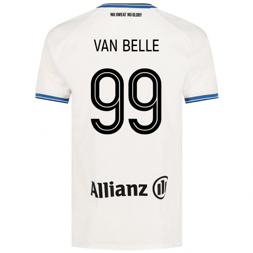 Kandiny Homme Maillot Lyndsey Van Belle #99 Blanc Tenues Extérieur 2024/25 T-Shirt